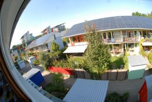The Solarsiedlung in Freiburg, Germany is Europe’s most modern solar housing development. The project has 58 residential units as well as office and retail space. 