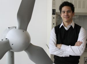 David Dickie - wind instructor - NAIT alternative energy program. Photo by David Dodge, Green Energy Futures. 