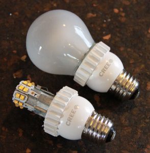 Cree 9.5 watt LED light bulb.