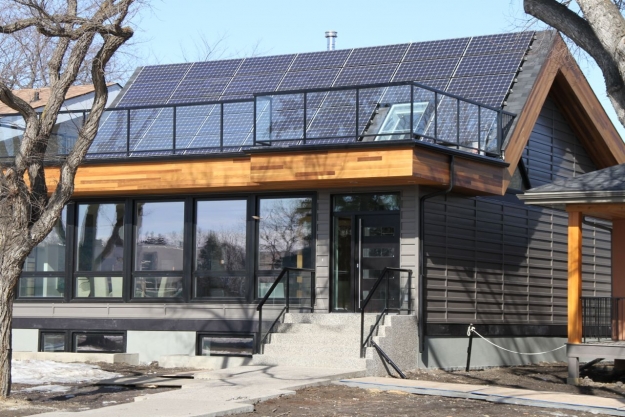The Belgravia Green net-zero home gets half of its energy from passive solar heating and thermal mass.