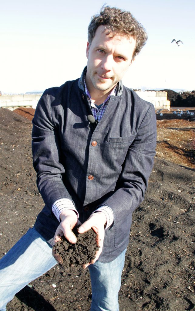 Geoff Hill manager of Harvest Power's composting operation.