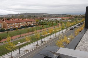 Even the suburbs of Vitoria-Gasteiz are green and pedestrian friendly. Photo, David Dodge
