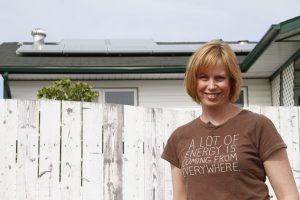 Tina Regehr of Medicine Hat was very keen to get involved with that city's Hat Smart program. She installed an array of six solar panels on her home in southern Alberta