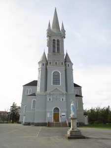 St. Mary's church in Church Point, Nova Scotia is the tallest wooden church in North America.